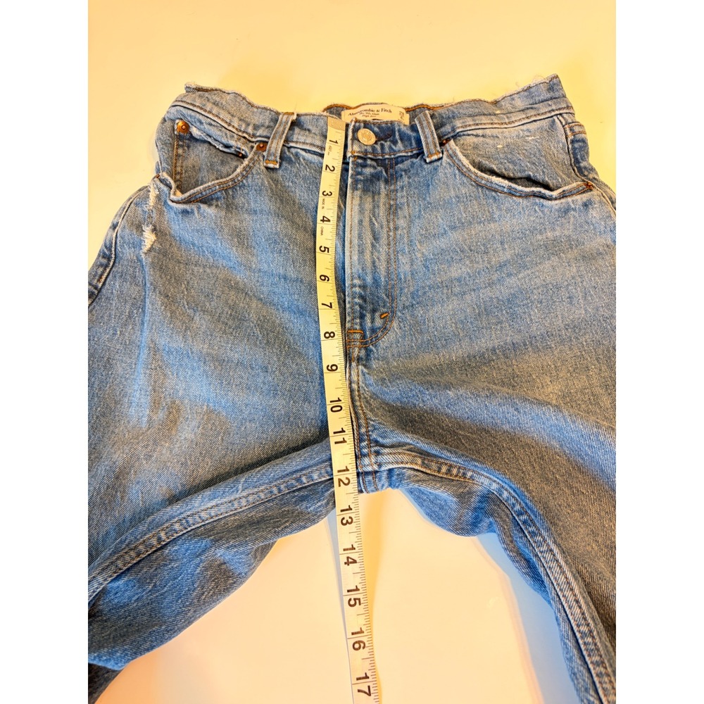 Abercrombie & Fitch The 80"s Mom High Rise Wide Leg Distressed Jeans 28 - Picture 7 of 8